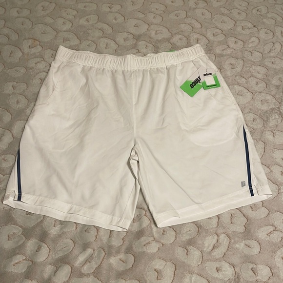 Prince Shorts Prince Mens Xxl Tennis Bonded Woven Short White
